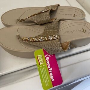 BareTraps Women's Gold Sandals size 11